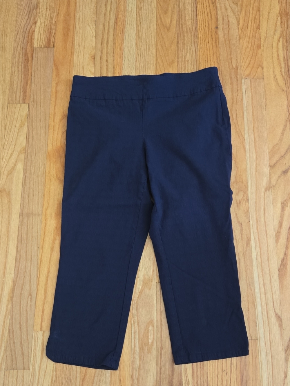 Van Heusen Size 10 Navy Cropped Ponte Knit Pants